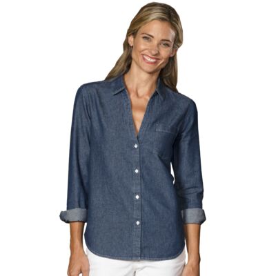 Blue Generation BG8203 Ladies L/S Untucked Denim BG8203 BG8203 Ladies L/S Untucked Denim Thumbnail