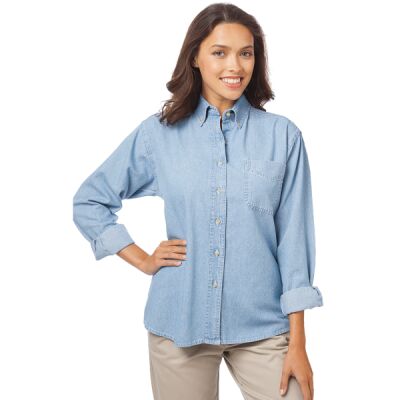 Blue Generation BG8202 Ladies' L/S 100% Cotton Denim Shirt BG8202 BG8202 Ladies' L/S 100% Cotton Denim Shirt Thumbnail